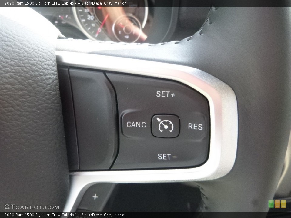 Black/Diesel Gray Interior Steering Wheel for the 2020 Ram 1500 Big Horn Crew Cab 4x4 #134901358