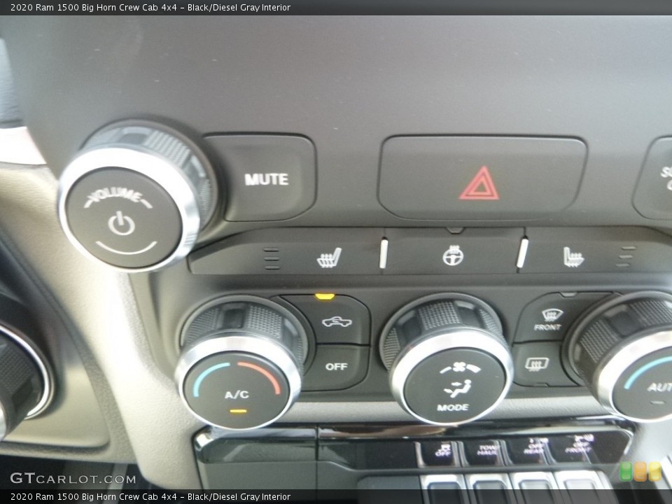 Black/Diesel Gray Interior Controls for the 2020 Ram 1500 Big Horn Crew Cab 4x4 #134901437