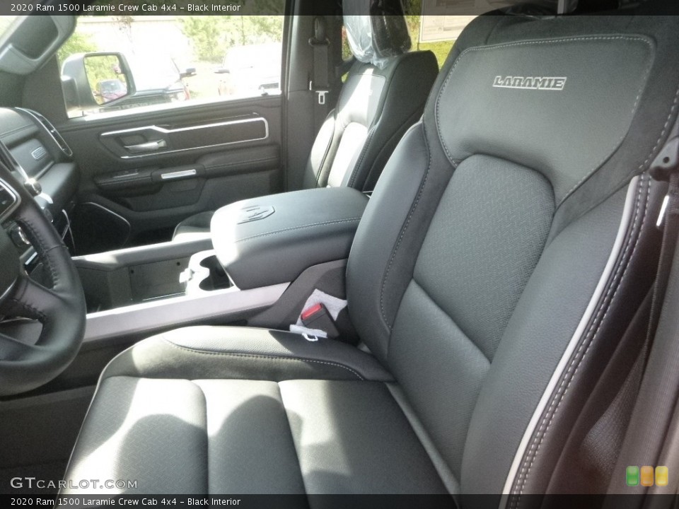 Black Interior Front Seat for the 2020 Ram 1500 Laramie Crew Cab 4x4 #134902012