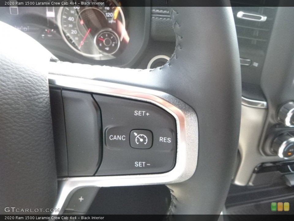 Black Interior Steering Wheel for the 2020 Ram 1500 Laramie Crew Cab 4x4 #134902189