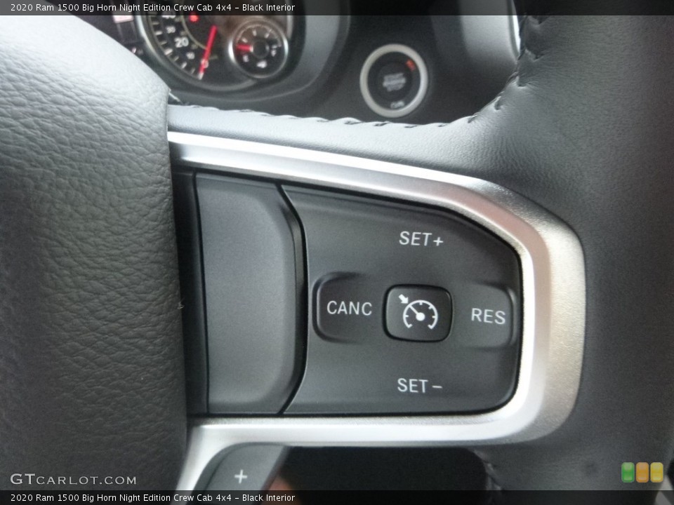 Black Interior Steering Wheel for the 2020 Ram 1500 Big Horn Night Edition Crew Cab 4x4 #134904865