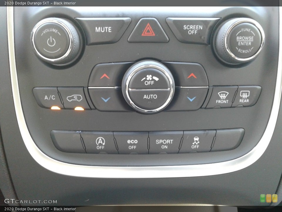 Black Interior Controls for the 2020 Dodge Durango SXT #134906083