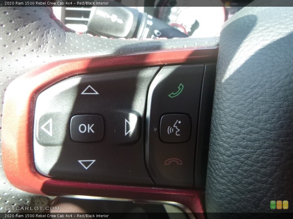 Red/Black Interior Steering Wheel for the 2020 Ram 1500 Rebel Crew Cab 4x4 #134910682