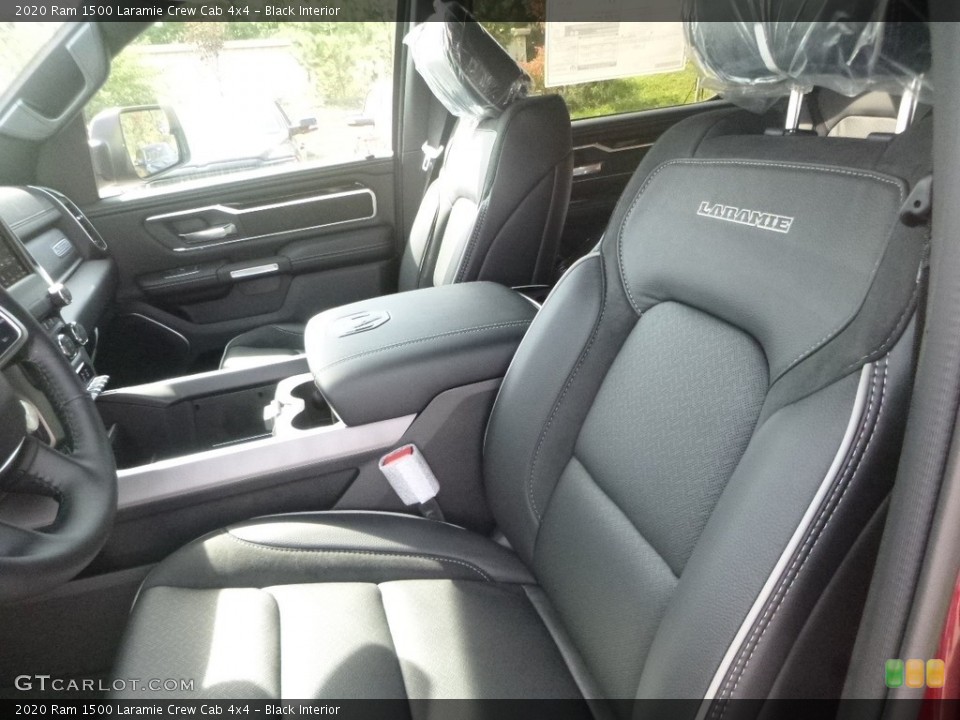 Black Interior Front Seat for the 2020 Ram 1500 Laramie Crew Cab 4x4 #134910829