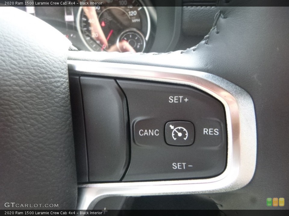 Black Interior Steering Wheel for the 2020 Ram 1500 Laramie Crew Cab 4x4 #134910922