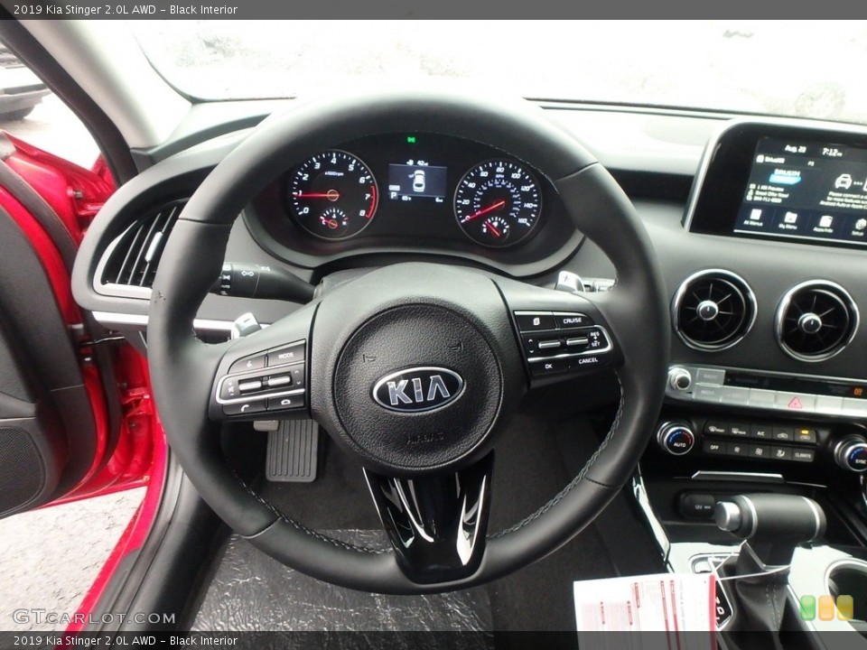 Black Interior Steering Wheel for the 2019 Kia Stinger 2.0L AWD #134913217