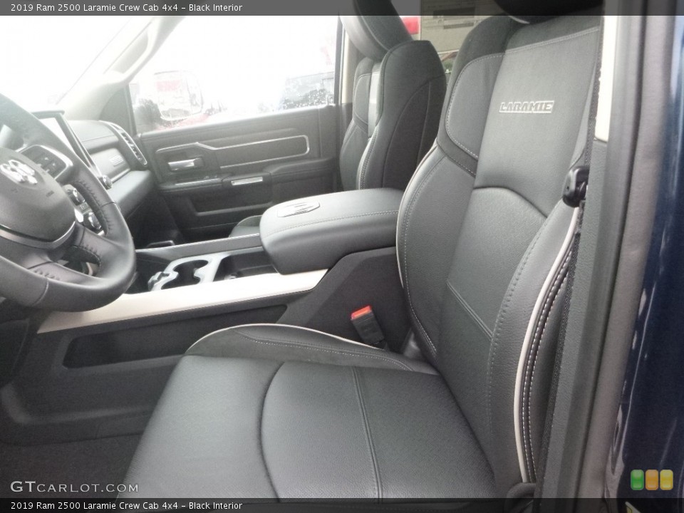 Black Interior Front Seat for the 2019 Ram 2500 Laramie Crew Cab 4x4 #134915647