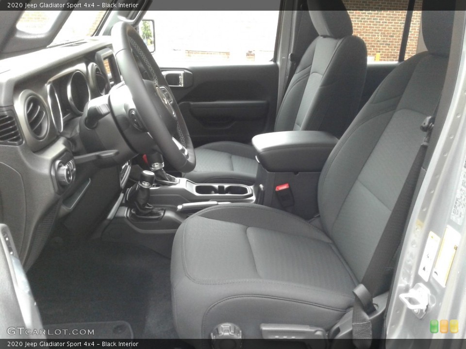 Black Interior Front Seat for the 2020 Jeep Gladiator Sport 4x4 #134917157