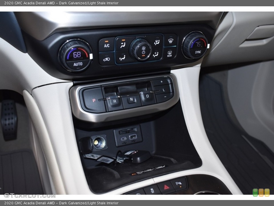Dark Galvanized/Light Shale Interior Controls for the 2020 GMC Acadia Denali AWD #134917207