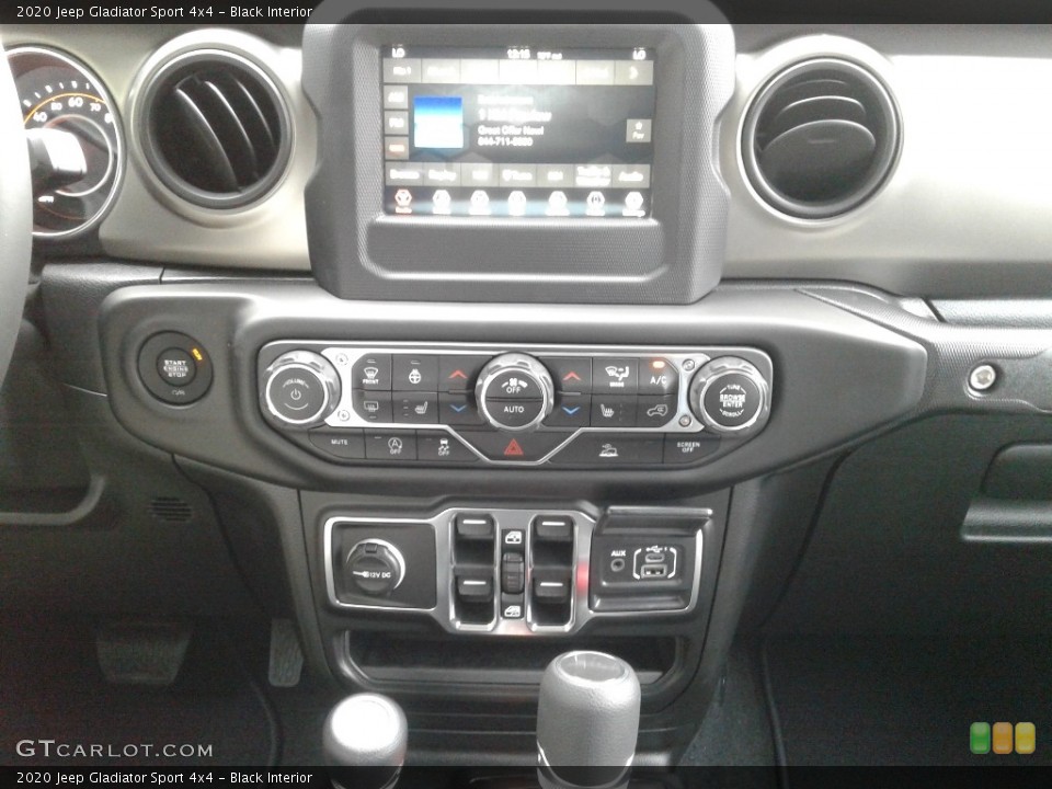 Black Interior Controls for the 2020 Jeep Gladiator Sport 4x4 #134917303