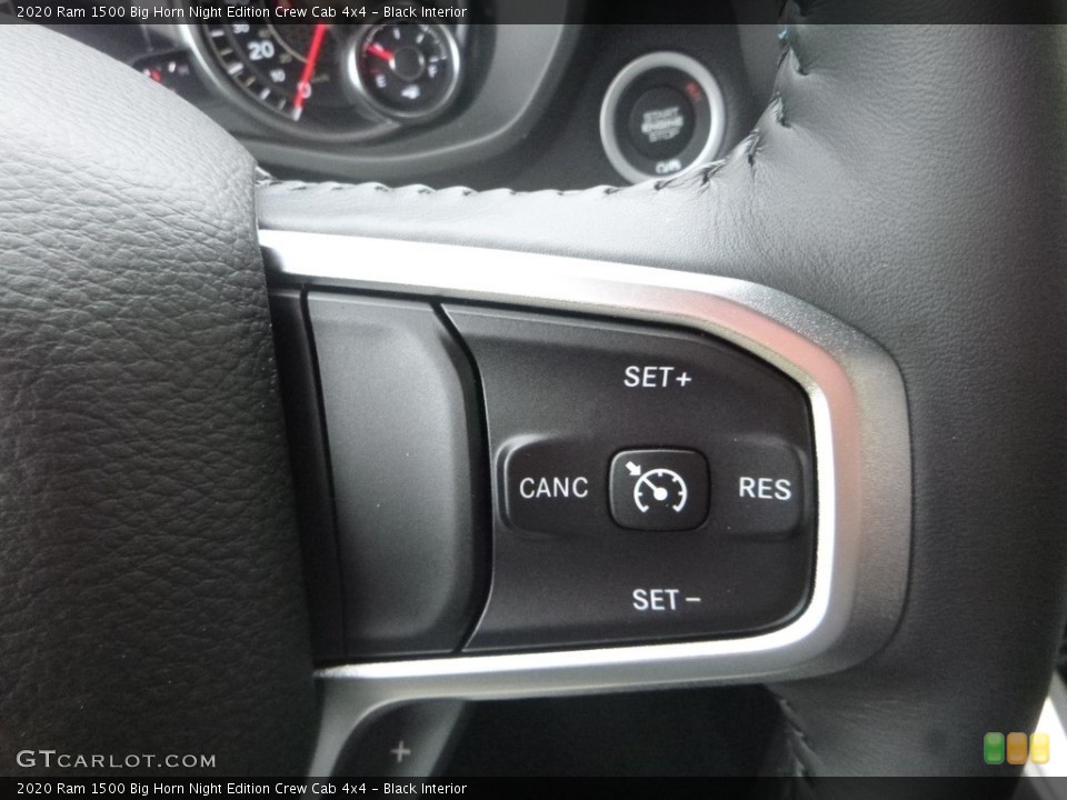Black Interior Steering Wheel for the 2020 Ram 1500 Big Horn Night Edition Crew Cab 4x4 #134919007