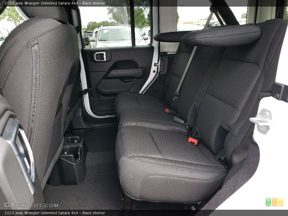 Black Interior Rear Seat for the 2020 Jeep Wrangler Unlimited Sahara 4x4 #134919301