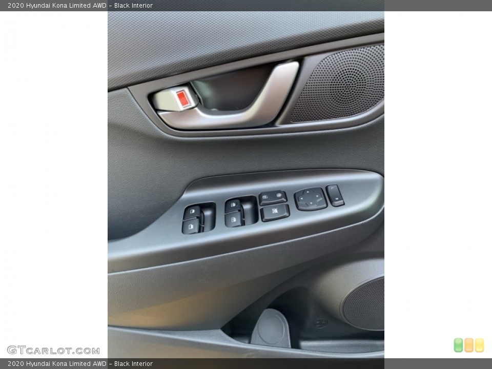 Black Interior Controls for the 2020 Hyundai Kona Limited AWD #134933194