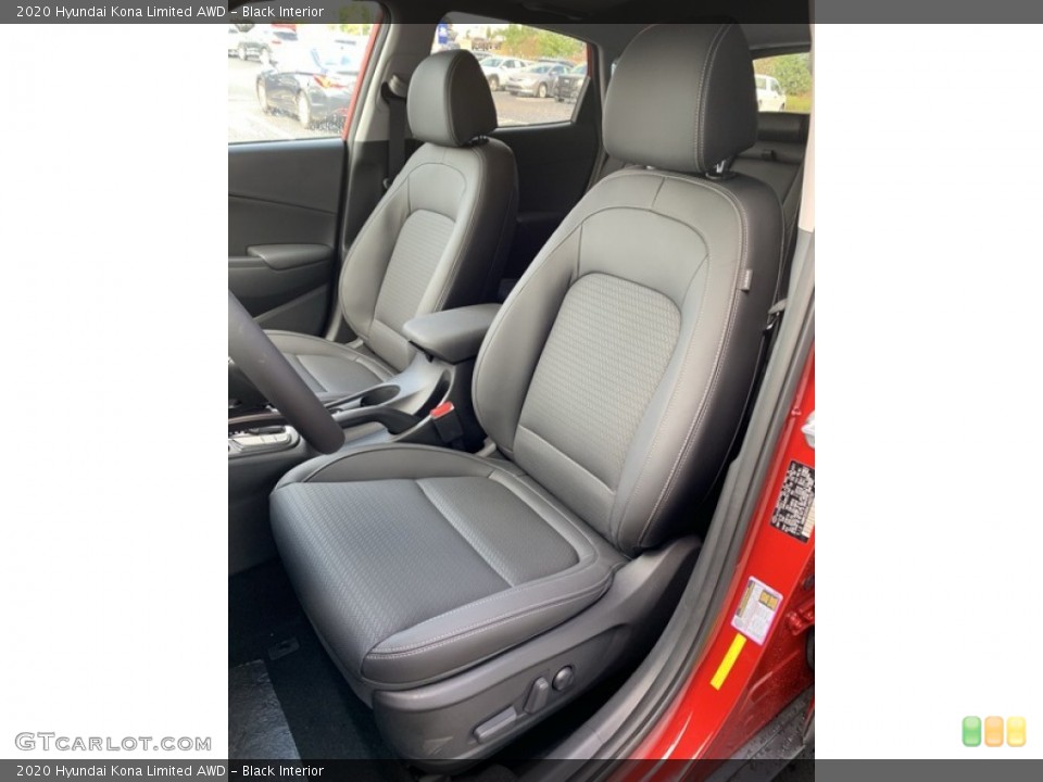Black Interior Front Seat for the 2020 Hyundai Kona Limited AWD #134933227