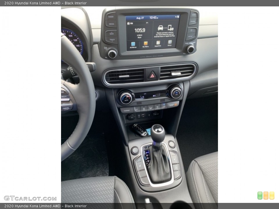 Black Interior Controls for the 2020 Hyundai Kona Limited AWD #134933455