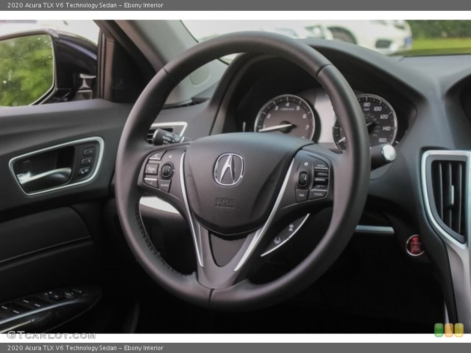 Ebony Interior Steering Wheel for the 2020 Acura TLX V6 Technology Sedan #134937694