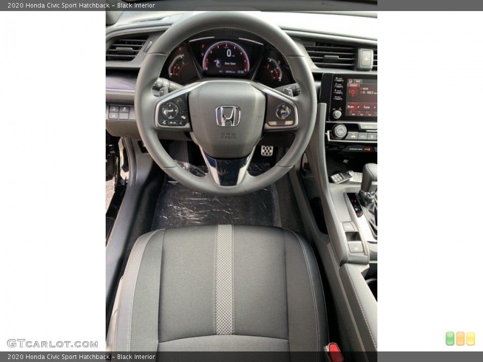 Black Interior Steering Wheel for the 2020 Honda Civic Sport Hatchback #134941225