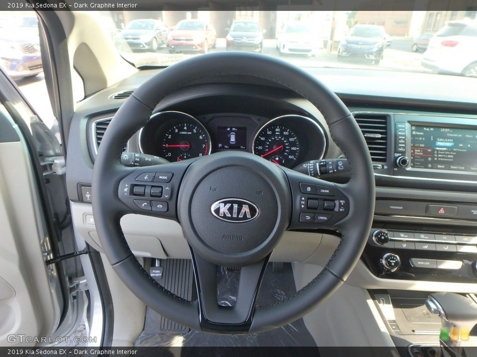 Dark Graphite Interior Steering Wheel for the 2019 Kia Sedona EX #134996054