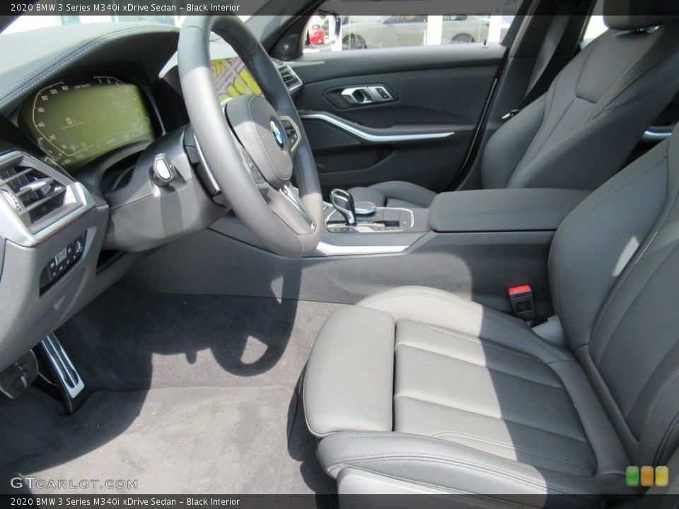 Black Interior Front Seat for the 2020 BMW 3 Series M340i xDrive Sedan #135002055