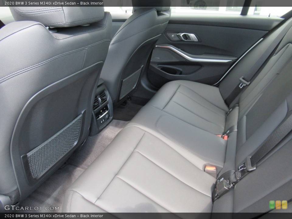 Black Interior Rear Seat for the 2020 BMW 3 Series M340i xDrive Sedan #135002076