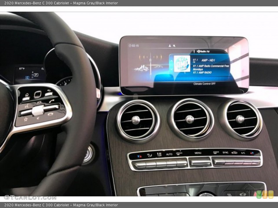 Magma Gray/Black Interior Controls for the 2020 Mercedes-Benz C 300 Cabriolet #135002332
