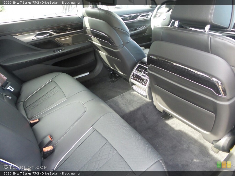 Black Interior Rear Seat for the 2020 BMW 7 Series 750i xDrive Sedan #135005706
