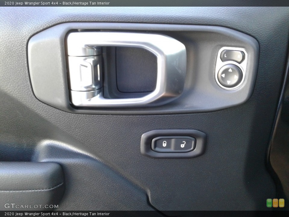 Black/Heritage Tan Interior Controls for the 2020 Jeep Wrangler Sport 4x4 #135012385