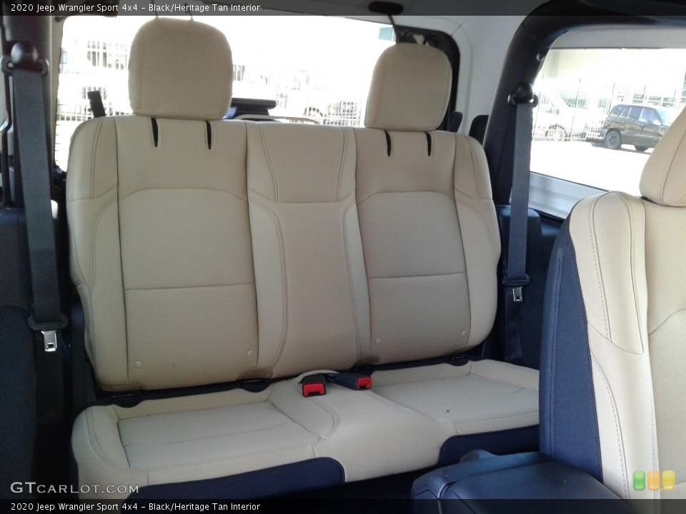 Black/Heritage Tan Interior Rear Seat for the 2020 Jeep Wrangler Sport 4x4 #135012481