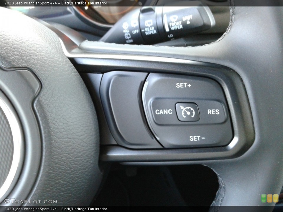 Black/Heritage Tan Interior Steering Wheel for the 2020 Jeep Wrangler Sport 4x4 #135012565