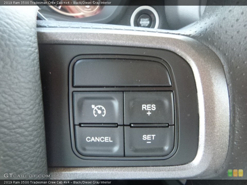 Black/Diesel Gray Interior Steering Wheel for the 2019 Ram 3500 Tradesman Crew Cab 4x4 #135017229