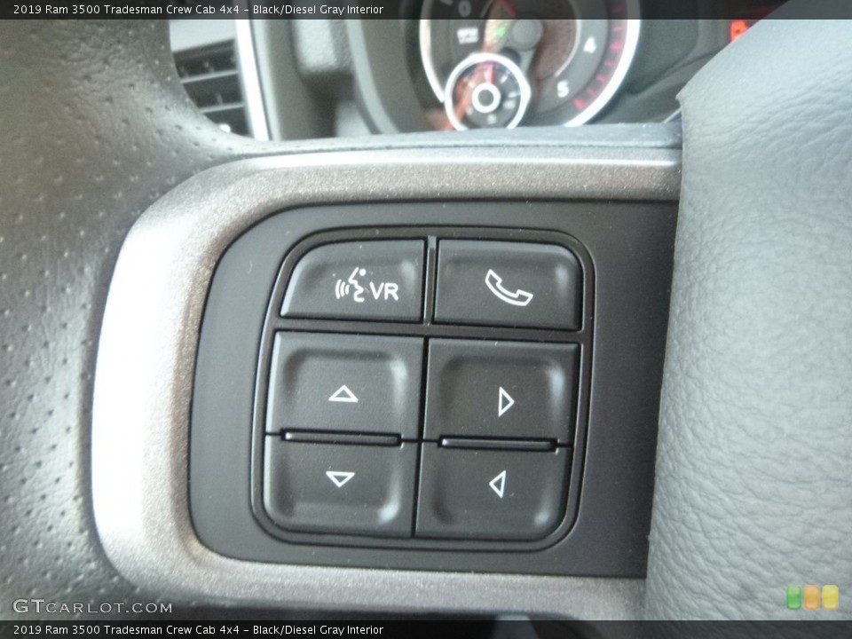 Black/Diesel Gray Interior Steering Wheel for the 2019 Ram 3500 Tradesman Crew Cab 4x4 #135017271