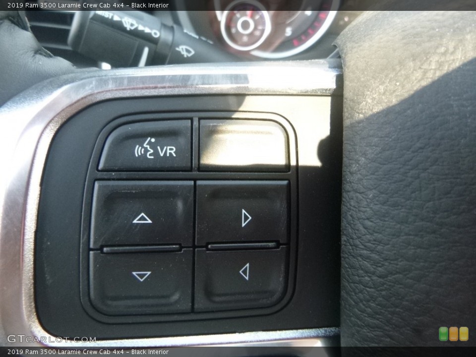 Black Interior Steering Wheel for the 2019 Ram 3500 Laramie Crew Cab 4x4 #135017919