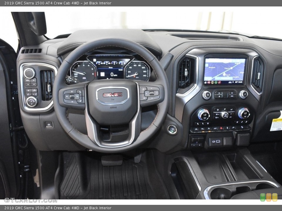 Jet Black Interior Dashboard for the 2019 GMC Sierra 1500 AT4 Crew Cab 4WD #135024966