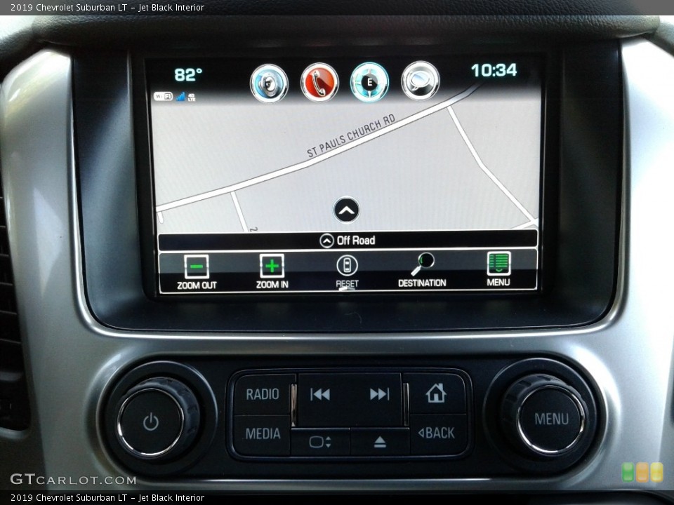 Jet Black Interior Navigation for the 2019 Chevrolet Suburban LT #135025398