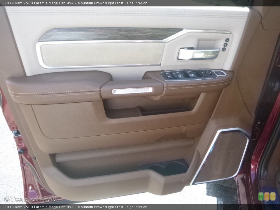 Mountain Brown/Light Frost Beige Interior Door Panel for the 2019 Ram 2500 Laramie Mega Cab 4x4 #135031599