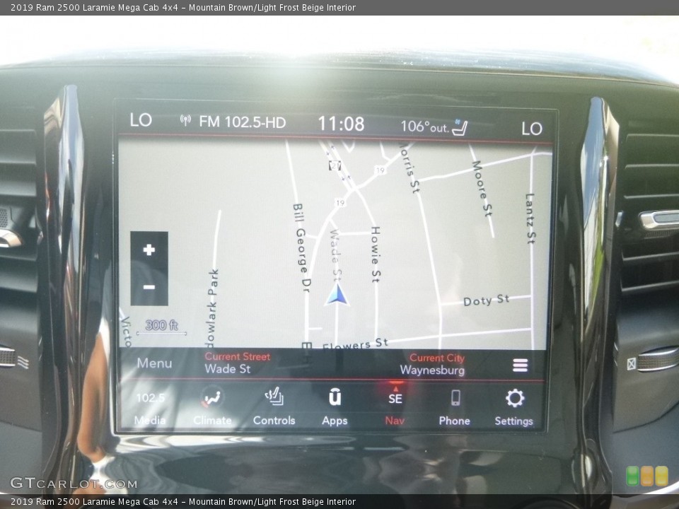 Mountain Brown/Light Frost Beige Interior Navigation for the 2019 Ram 2500 Laramie Mega Cab 4x4 #135031710