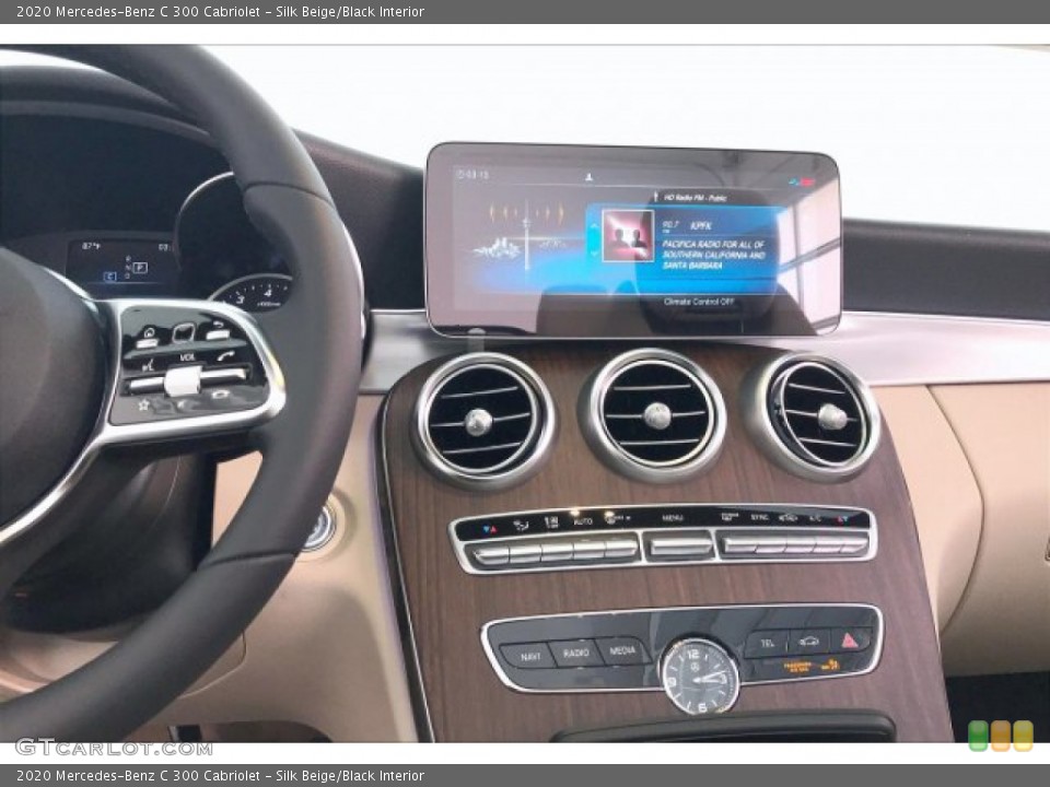 Silk Beige/Black Interior Controls for the 2020 Mercedes-Benz C 300 Cabriolet #135032007