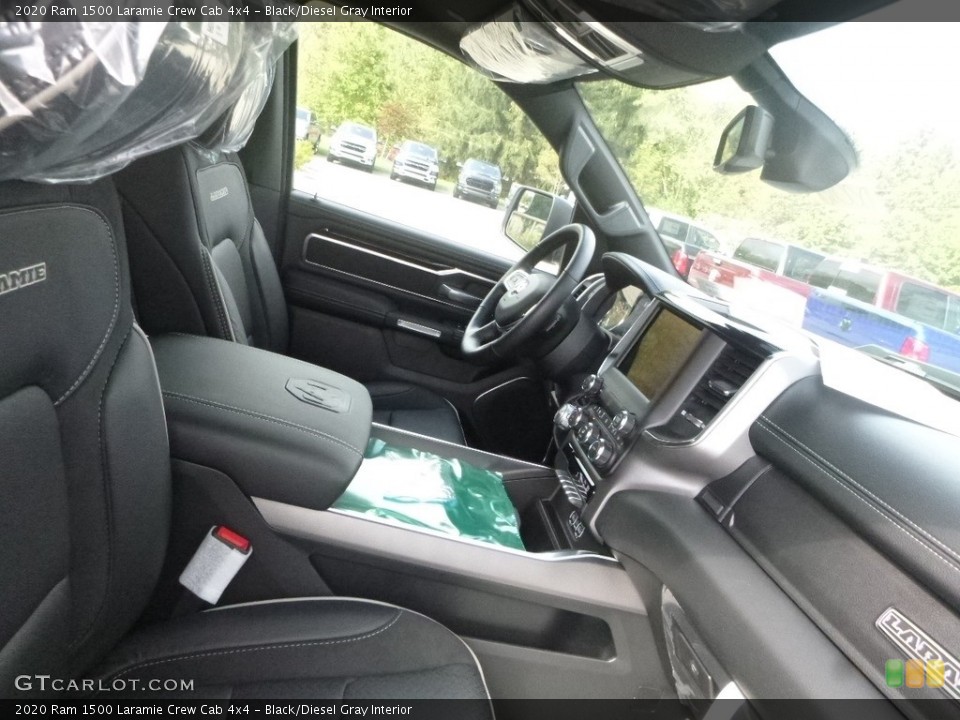 Black/Diesel Gray Interior Front Seat for the 2020 Ram 1500 Laramie Crew Cab 4x4 #135032988