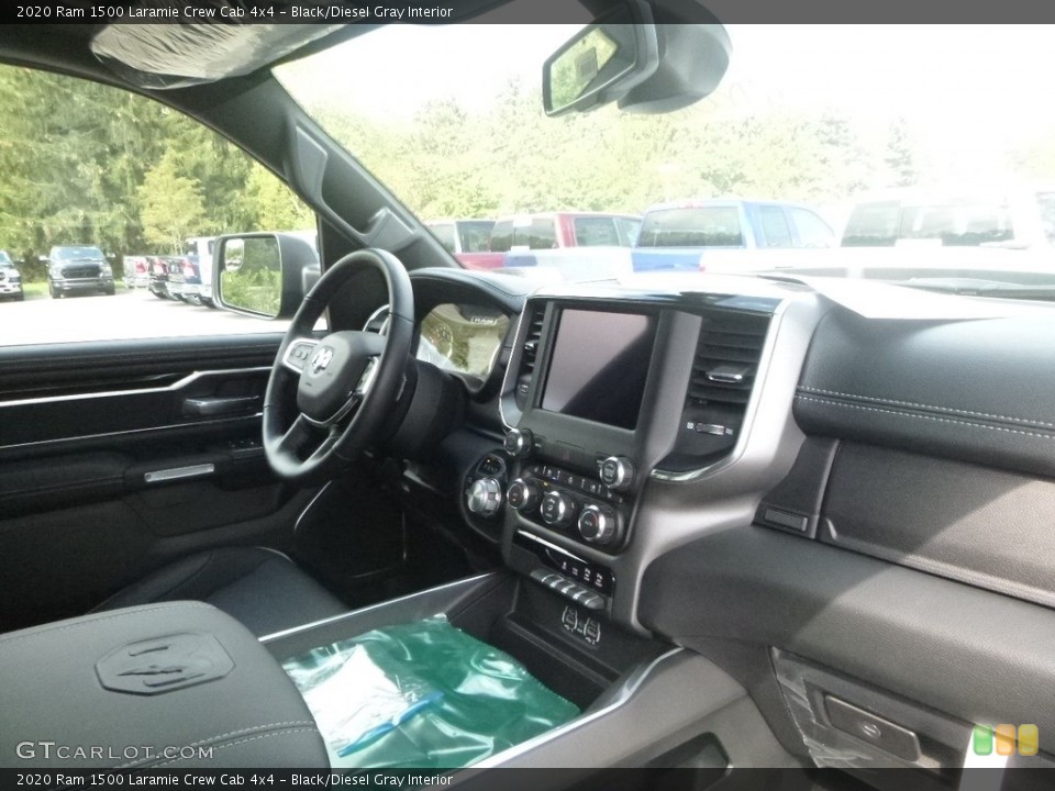 Black/Diesel Gray Interior Dashboard for the 2020 Ram 1500 Laramie Crew Cab 4x4 #135033018
