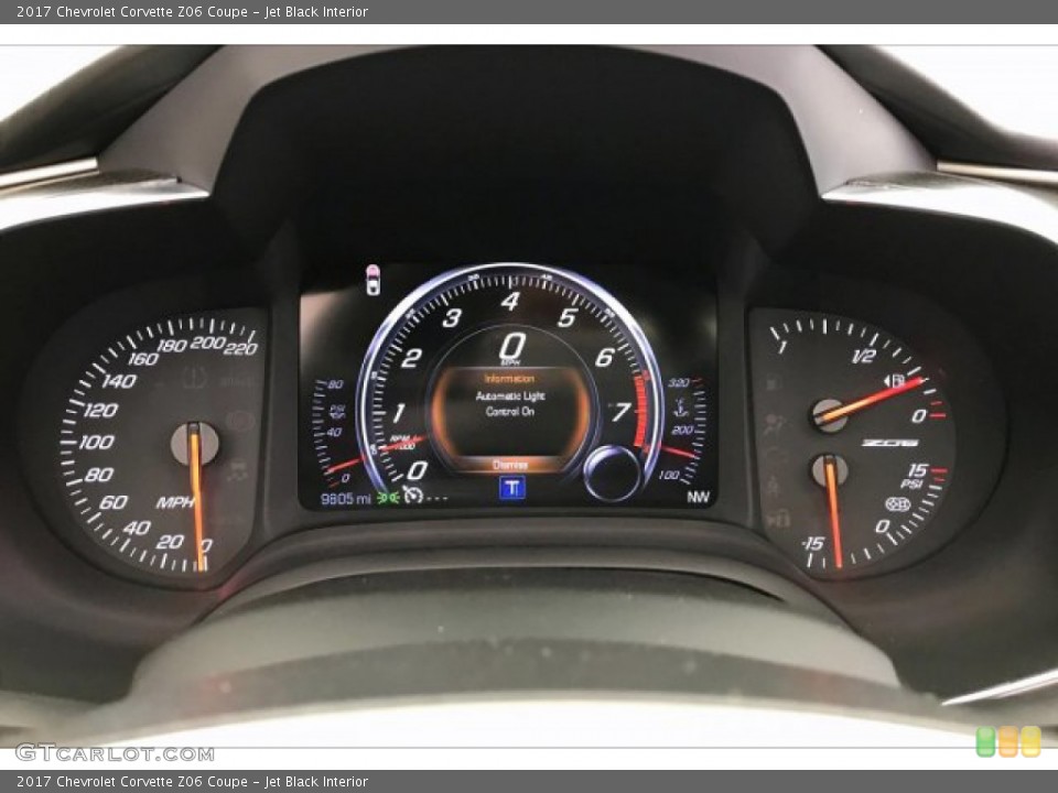 Jet Black Interior Gauges for the 2017 Chevrolet Corvette Z06 Coupe #135033741