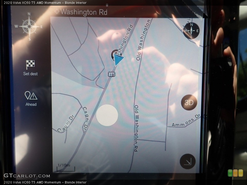 Blonde Interior Navigation for the 2020 Volvo XC60 T5 AWD Momentum #135039081