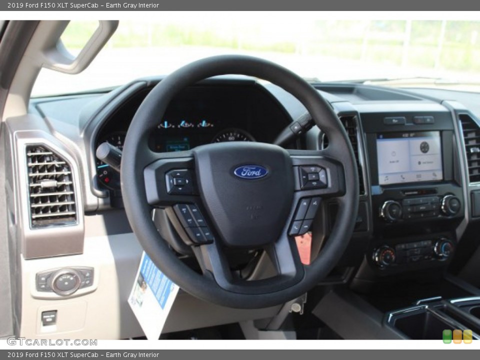 Earth Gray Interior Steering Wheel for the 2019 Ford F150 XLT SuperCab #135042849