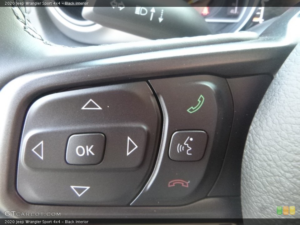 Black Interior Steering Wheel for the 2020 Jeep Wrangler Sport 4x4 #135046524