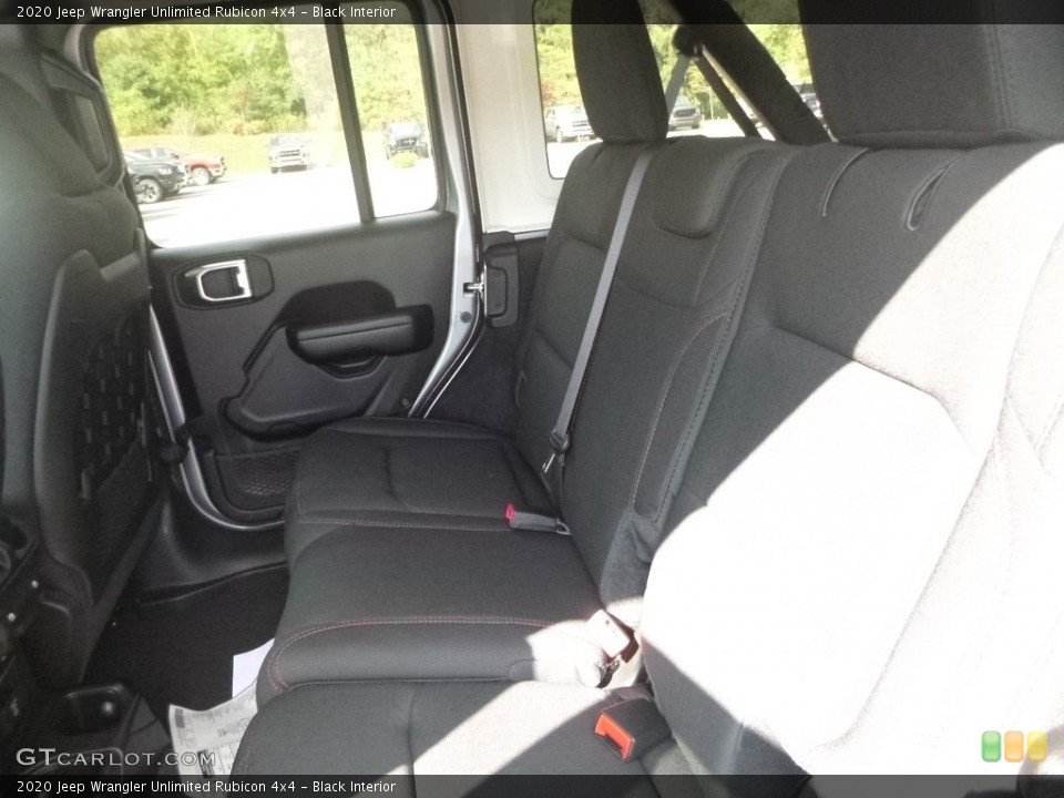 Black Interior Rear Seat for the 2020 Jeep Wrangler Unlimited Rubicon 4x4 #135048147