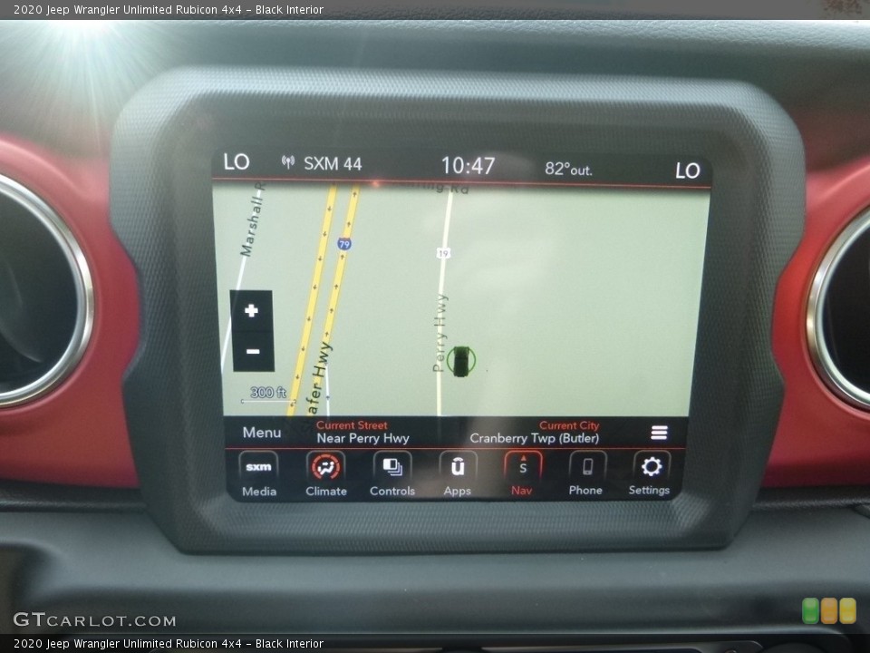 Black Interior Navigation for the 2020 Jeep Wrangler Unlimited Rubicon 4x4 #135048242