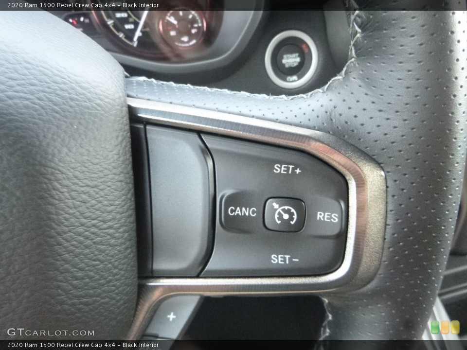 Black Interior Steering Wheel for the 2020 Ram 1500 Rebel Crew Cab 4x4 #135050034