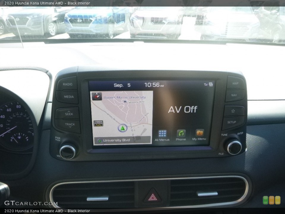 Black Interior Controls for the 2020 Hyundai Kona Ultimate AWD #135053997