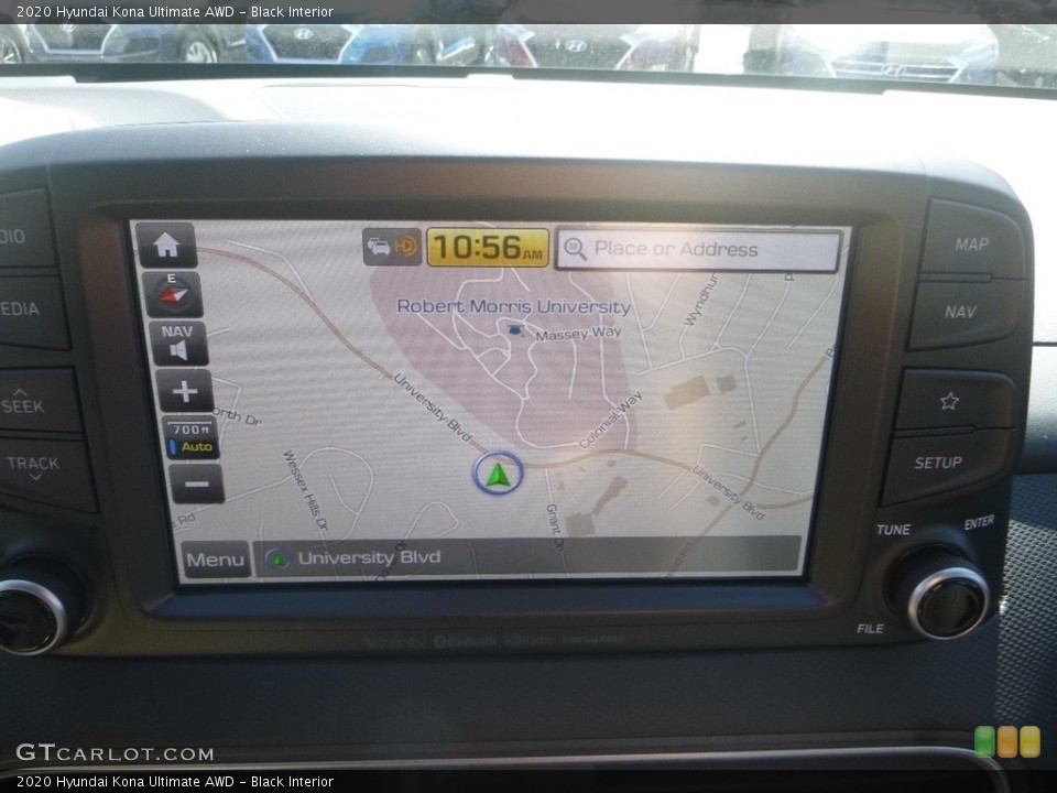 Black Interior Navigation for the 2020 Hyundai Kona Ultimate AWD #135054021