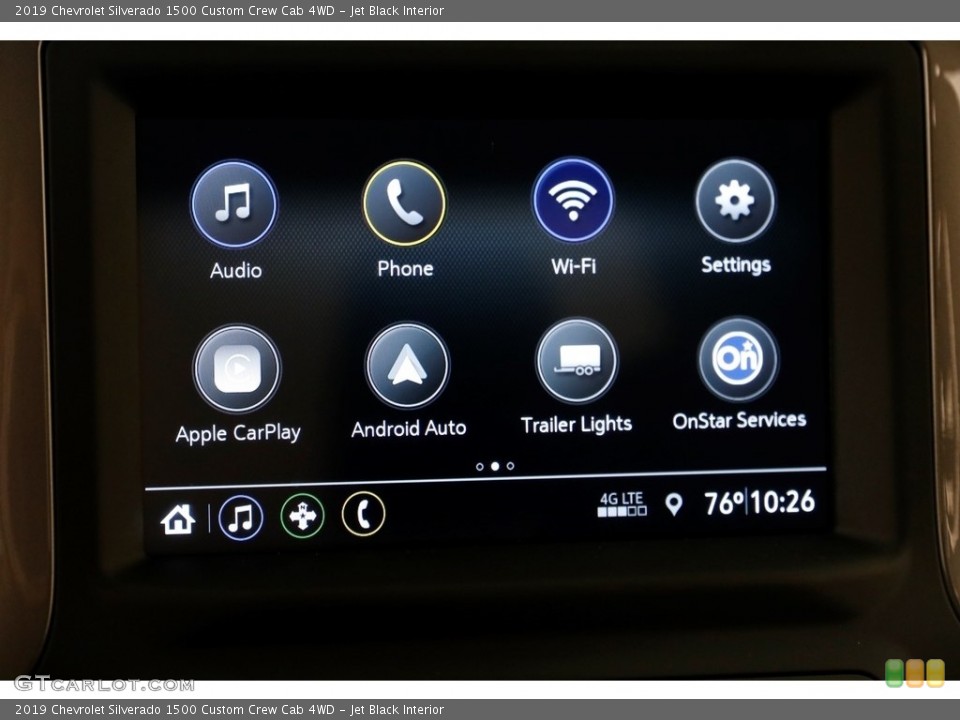 Jet Black Interior Controls for the 2019 Chevrolet Silverado 1500 Custom Crew Cab 4WD #135057339