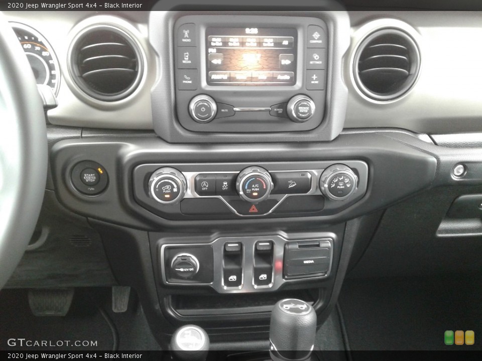 Black Interior Controls for the 2020 Jeep Wrangler Sport 4x4 #135058164